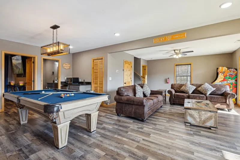 Wild Heart Lodge game room and sitting area