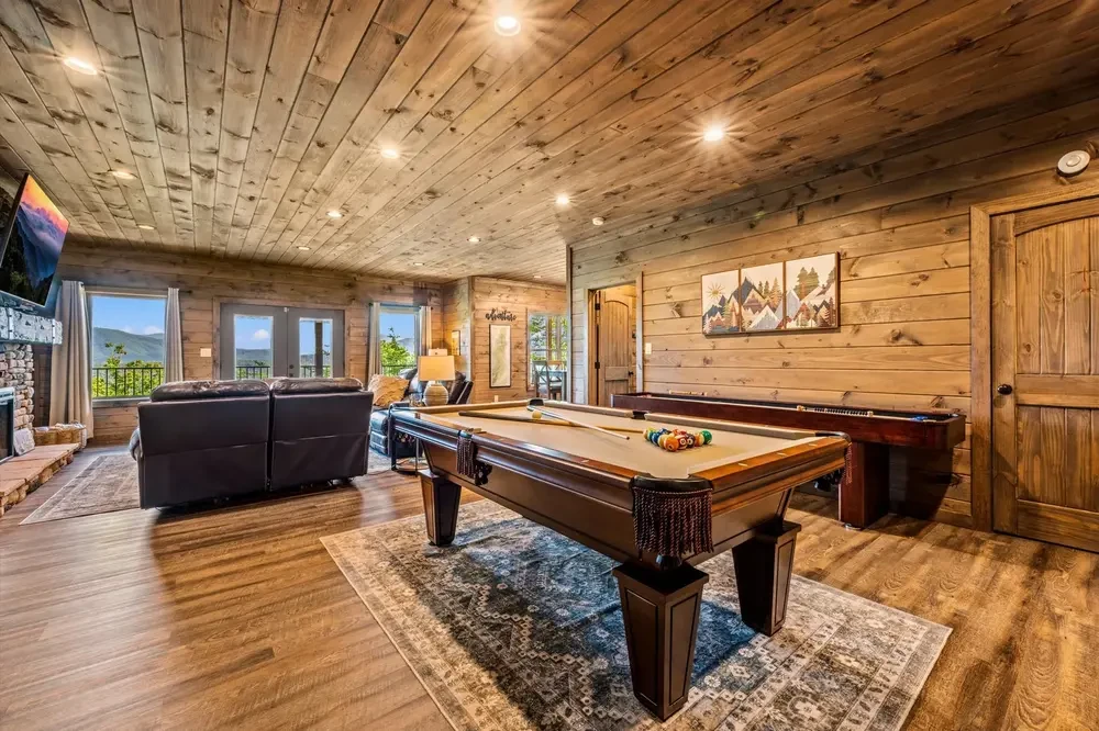 Endless Blue Skies cabin game room